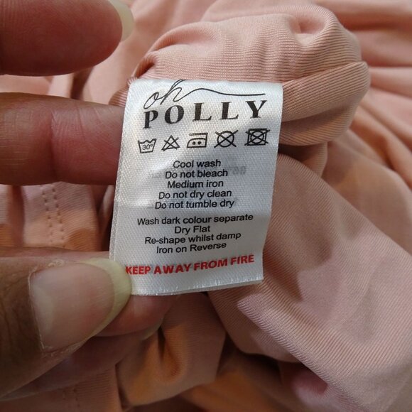 Oh Polly Flatter Me Pink Ruched Long Sleeve Bodycon Mini Dress Women Size 2 - Picture 6 of 12